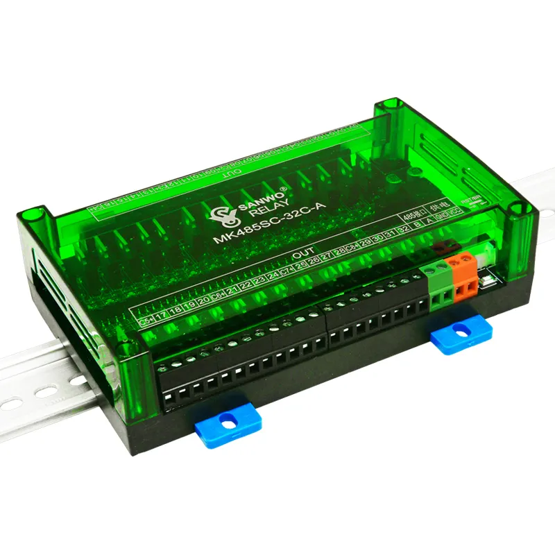 rs485 communication 32-channel transistor output module lightning protection and surge protection DC24V support Modbus protocol