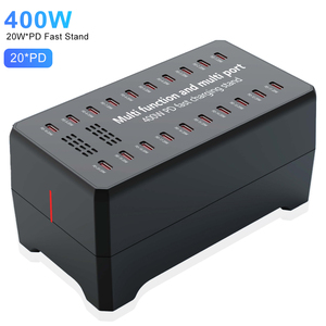Oem 400W gan PD sạc nhanh 20 cổng PD 20W máy tính bảng sạc đứng <span class=keywords><strong>HUB</strong></span> cho Iphone 15 sạc nhanh cho máy tính xách tay Máy tính bảng điện thoại - Product Image 1