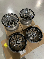 RCSR Nouvelles jantes en aluminium noir brillant forgé à rayons multiples 130 mm PCD 5x120/5x114.3 15-17 pouces Beadlock pour voitures de course de dragster 5 ans
