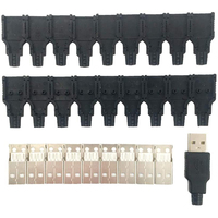 USB-Anschluss DIY-Kit DC Typ 4-poliger Stecker Buchse Buchse Buchse Weiße Kupfer abdeckung Vernickelt 2.0 Kompatibel 2.5A Strom