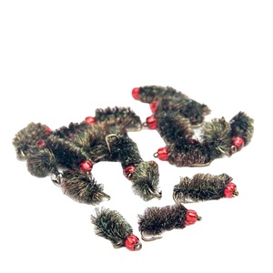 Hameçons Nano pour la pêche à la truite, tailles 14, 16, 18, 20, leurres artificiels bioniques faits à la main, hameçons à mouches avec perle rouge, origine Zhejiang - Product Image 1