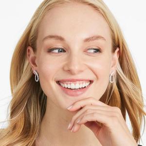 Exclusive 925 Sterling Silver Gold Plated Moissanite Hoop <b>Earrings</b> Premium Luxury Designer <b>Fine</b> Jewelry Birthday Anniversary Gif - Product Image 4