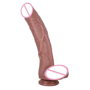 11.41 inç gerçekçi yapay Penis yumuşak silikon büyük Penis vantuz ile seks oyuncakları Anal mastürbasyon vibratör