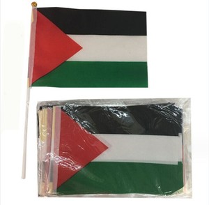 ขายส่งธงมือปาเลสไตน์ ผ้าโพลีเอสเตอร์ 100% ธงชาติปาเลสไตน์แบบถือ ธงชาติปาเลสไตน์แบบโบกมือ - Product Image 3