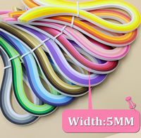 Kits de bandes de papier multicolores pour quilling, ondulation lisse, convient aux débutants, fabrication de cartes, fleurs en papier, cadeaux faits main