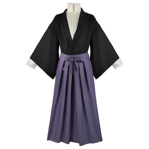 Disfraz de Yuzuki Tsukasa, conjunto de kimono, color morado y gris con sombrero, disfraz de anime para juego de rol, otoño 2023 - Product Image 2