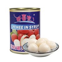 Groothandel 567g Geconserveerde Lychees in Sirop Hoge Kwaliteit Gehele Lychees Ingeblikt Fruit voor Supermarkt Ondersteuning OEM Private Label Export