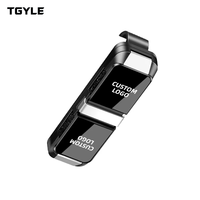 Support de lunettes de soleil rotatif à 180 degrés pour pare-soleil de voiture, double extrémité, avec clip et organisateur de cartes/billets