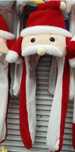 4 diseños Navidad LED sombrero de felpa lindo Santa barba movimiento nuevos sombreros de oreja dibujos animados invierno cálido <span class=keywords><strong>Airbag</strong></span> sombreros para niños adultos - Product Image 4