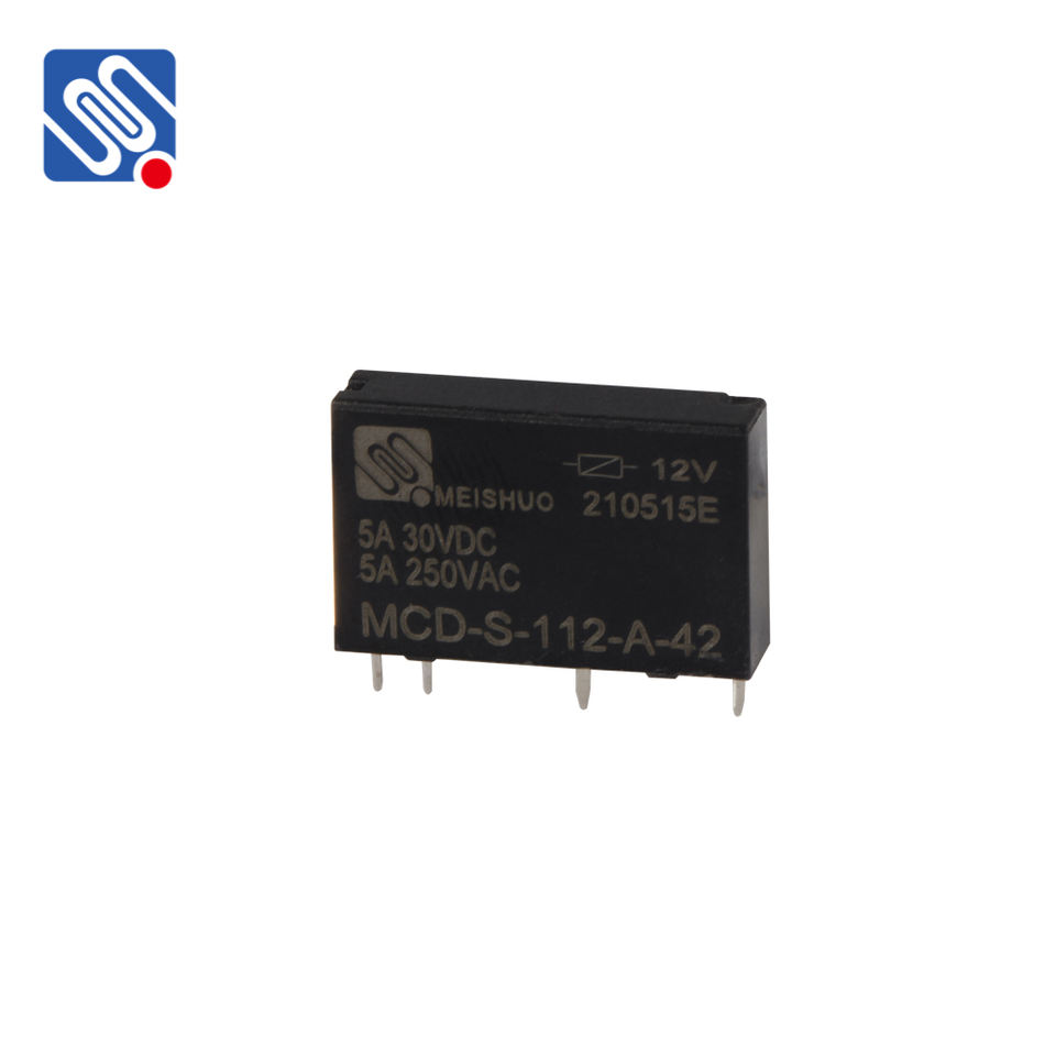 Meishuo MCD 12V Industrial Control Relay 5A Sealed DC Miniature Size Protective Features for PLC With Epoxy