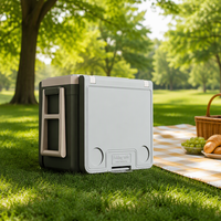 Glacière pliable 32L avec table et chaise intégrées, en plastique, multifonctionnelle, pour pique-nique et camping en extérieur - Offre spéciale