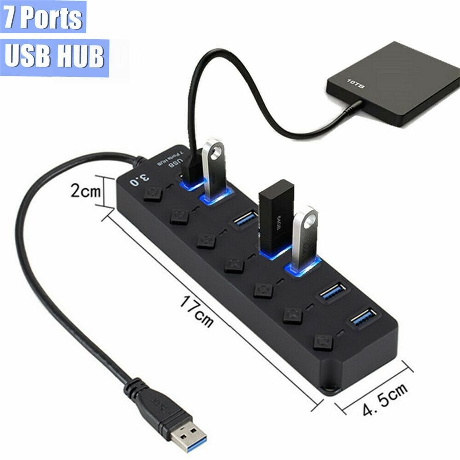 Aluminum 7 In 1 USB Hub USB C Hub With USB 3.0 - Foto 13
