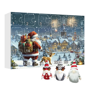 Calendrier de l'Avent de Noël avec figurines naines en peluche, 24 jours, pour enfants, utilisation en intérieur - Product Image 2
