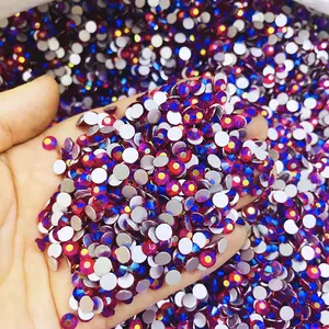 Yantuo Crystal Stone Glass Strass Lt. Siam Flat Back Non Hotfix Strass Voor Nail Art Decoratie