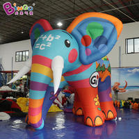 Éléphant gonflable personnalisé en tissu Oxford, animal gonflable géant pour la publicité et la décoration