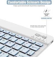 Keyboard Nirkabel Slim 128 Tombol Portabel Mini Isi Ulang untuk Tablet Smartphone Perangkat Seluler