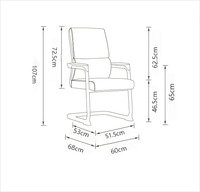 Chaise pivotante moderne en cuir noir à dossier moyen avec inclinaison réglable en hauteur sur roulettes pour utilisation en bureau et en salle de conférence