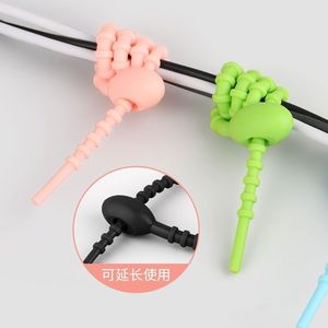 5 عبوات بسيطة رخيصة جهاز لف لطيف سيليكون تخزين البيانات ، وصلات تنظيم الكابل - Product Image 2