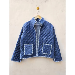 Veste d'hiver vintage Suzani avec motif floral brodé à la main respirant, produit fini en gros - Product Image 3