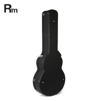 Étui rigide pour guitare acoustique Dreadnought Jumbo en cuir avec doublure en velours et fermoir chromé, protection antichoc
