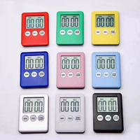 Layar LCD Digital Super Tipis Timer Dapur Persegi Penghitung Waktu Masak Alarm Magnet Jam Temporizador