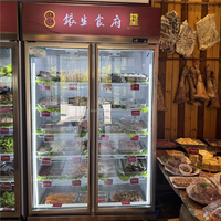 Vitrine Réfrigérée Commerciale BESFRESH 5 Portes, Réfrigérateur Sans Givre à Refroidissement par Air, Affichage LED, Contrôle Numérique de la Température