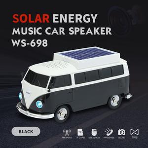 WS698 altavoz Solar inalámbrico Retro Boombox Parlantes Portatil <span class=keywords><strong>Caixa</strong></span> <span class=keywords><strong>De</strong></span> Som Bluetooh bus altavoces para coche con luces <span class=keywords><strong>de</strong></span> cristal - Product Image 5