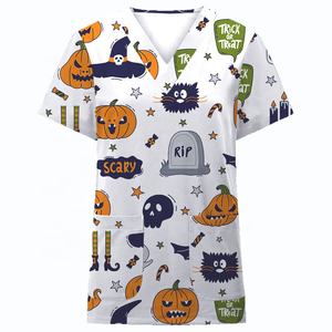 2023 핫 세일 간호사 병원 유니폼 여성 할로윈 의상 섹시한 V 넥 티셔츠 스크럽 유니폼 탑스 - Product Image 6