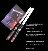 Épée laser rétractable 2-en-1 Star Wars transfrontalière avec éclairage LED RGB