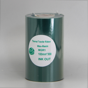 Usine de haute qualité 110*300 vert résine couleur code à barres imprimante ruban cire résine encre personnalisable ruban de transfert thermique - Product Image 2