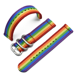 Militar 42mm <span class=keywords><strong>44mm</strong></span> Arco Iris Compatible con <span class=keywords><strong>Apple</strong></span> <span class=keywords><strong>Watch</strong></span> banda de Nylon colorido negro de la OTAN <span class=keywords><strong>Correa</strong></span> iWatch Banda 6 <span class=keywords><strong>SE</strong></span> - Product Image 1