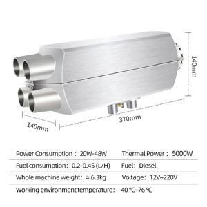 Calentador de Aire para Cabina Ecológico de 5000w 24v, Tipo Split, 3 en 1, Calentador Diésel de 12V para Camión, Autobús, Caravana - Product Image 2