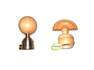 ไม้ที่สวยงามและนักออกแบบที่ทำด้วยมือม่านสิ้นสุดตกแต่ง Finial - Product Image 2