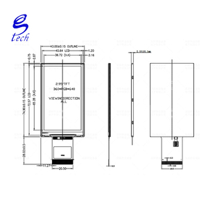 Écran LCD TFT de haute qualité de 2,95 pouces, panneau COG ST7701, écran couleur 360x640, écran LCD couleur RGB/MIPI - Product Image 3