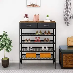 Wholesale Metal 4 Tier Shoe Rack Cabinet With Drawers For Home Furniture