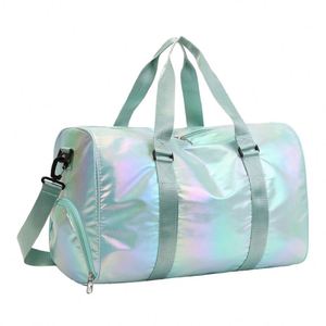 2 sacs de voyage personnalisés en nylon imperméable, grand format, motif Ulu Hawaïen violet, sacs de transport et sacs de sport - Product Image 1