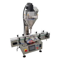 Machine de remplissage automatique de poudre à vis sans fin de bureau LT-750 avec convoyeur pour le remplissage de bouteilles de lait, café, piment, cosmétiques et poudres sèches