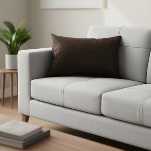 Cuscino e Poggiatesta in Velluto Marrone Scuro Cojin Antelina Ice Point 40*60 - Product Image 2