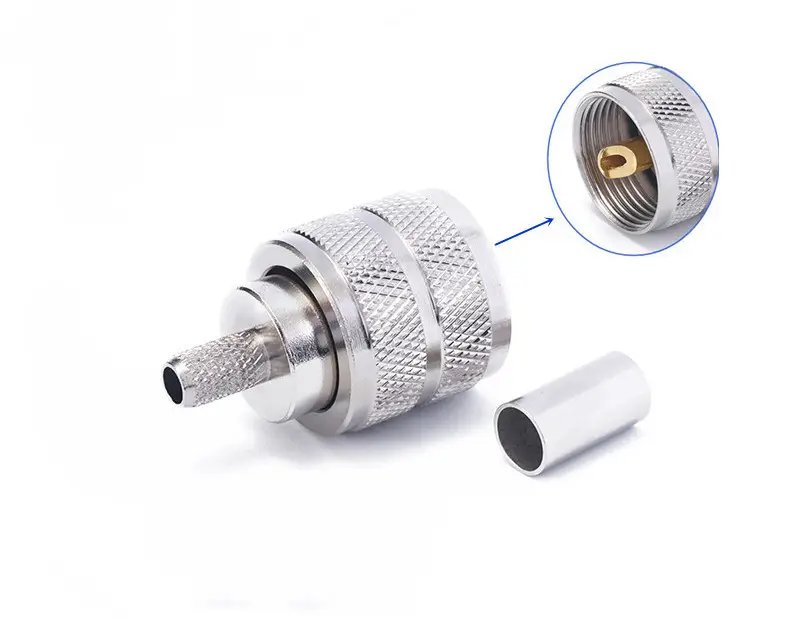 Free sample RF Coaxial Golden pins RG316 RG174 LMR100 Jumper Wire Cable Crimp UHF Male Plug PL259 RF Connector