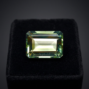 Venta al por mayor, 10X14mm, corte Octágono, prasiolita Natural/Verde amatista, piedras preciosas sueltas facetadas de alta calidad, cuarzo certificado IGI - Product Image 3