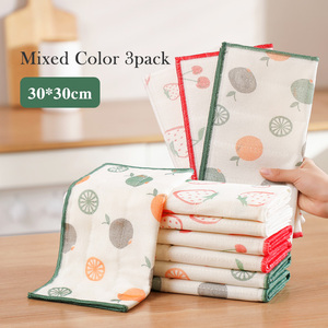 Printing Viscose Fiber Soft No Lint Washable Dish <b>Towels</b> Absorbent Fast <b>Drying</b> Reusable Kitchen Cleaning Rags - Product Image 2