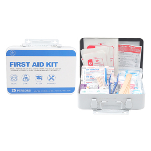 Caja de Almacenamiento de Medicamentos para 25 Personas con Asas, Botiquín de Primeros Auxilios, Organizador de Suministros Médicos Transparente, Botiquín de Acero para Oficina en Casa - Product Image 2