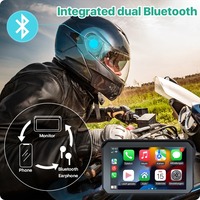 Carplay étanche 1080P 5 pouces WiFi sans fil Android-Auto DVR moniteur Dash Cam GPS Navigation TPMS