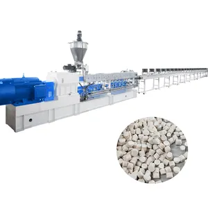 Pati + PLA/PBAT 100% jalur ekstruder granulasi degradasi mesin pembuat kantung Biodegradable