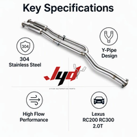 Tuyau d'échappement intermédiaire JYD pour Lexus RC200 RC300 2.0T 2012-2020, en acier inoxydable 304, système d'échappement de performance racing