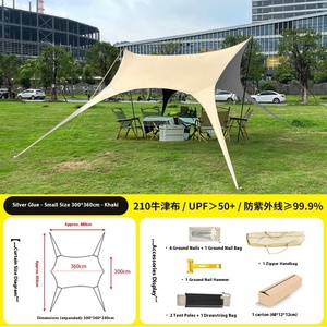 Carpa con dosel <span class=keywords><strong>de</strong></span> cola <span class=keywords><strong>de</strong></span> <span class=keywords><strong>Milano</strong></span> negra Impermeable al aire libre Lazy Camping Protector solar y toldo a prueba <span class=keywords><strong>de</strong></span> lluvia Toldo <span class=keywords><strong>de</strong></span> goma negro grueso - Product Image 6