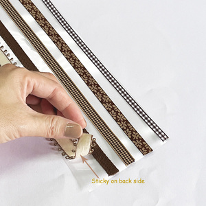 Noël jacquard <span class=keywords><strong>crochet</strong></span> coton ruban <span class=keywords><strong>scrapbooking</strong></span> fournitures collection de rubans adhésifs pour projet de papier artisanal - Product Image 2