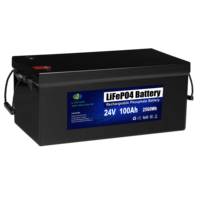 Baterai Lithium Lifepo4 Berkualitas Tinggi 12V 24V 25.6V 100Ah 200Ah Casing Plastik dengan BMS untuk Penyimpanan Energi Surya