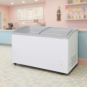 Congelatore Espositore per Gelati XMING 300L-600L, Vetrina Curva in Vetro per Supermercati, Certificato CE/CB, Direttamente dalla Fabbrica - Product Image 2