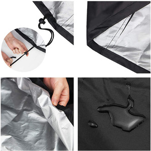 Cubierta para hoguera redonda de tela Oxford negra, protección para exteriores, 36 pulgadas - Product Image 3